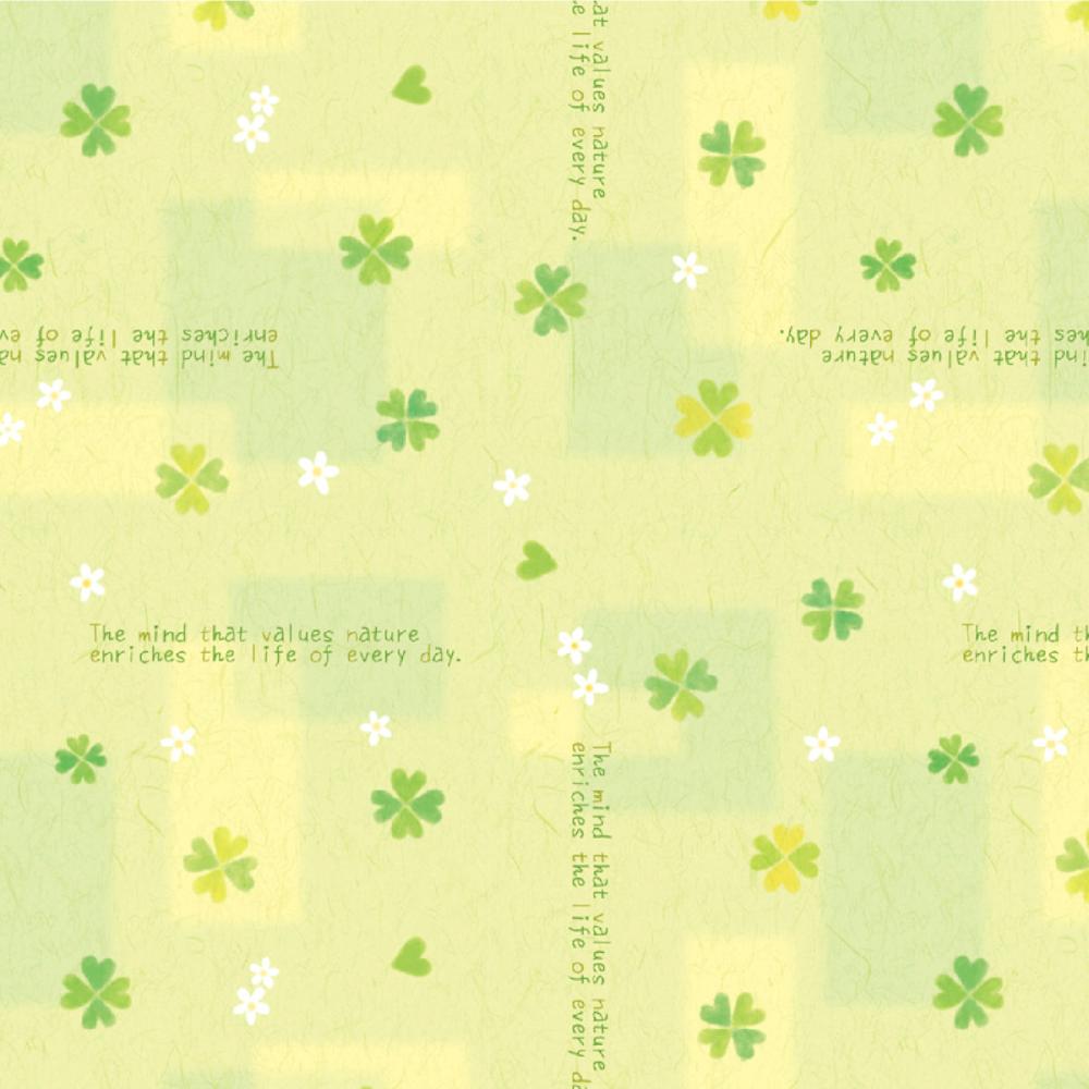 ササガワ　包装紙　１０枚ロール　ハッピークローバー　全判