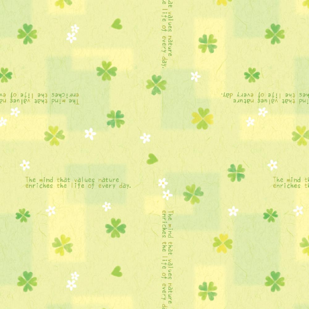 ササガワ　包装紙　１０枚ロール　ハッピークローバー　半才判