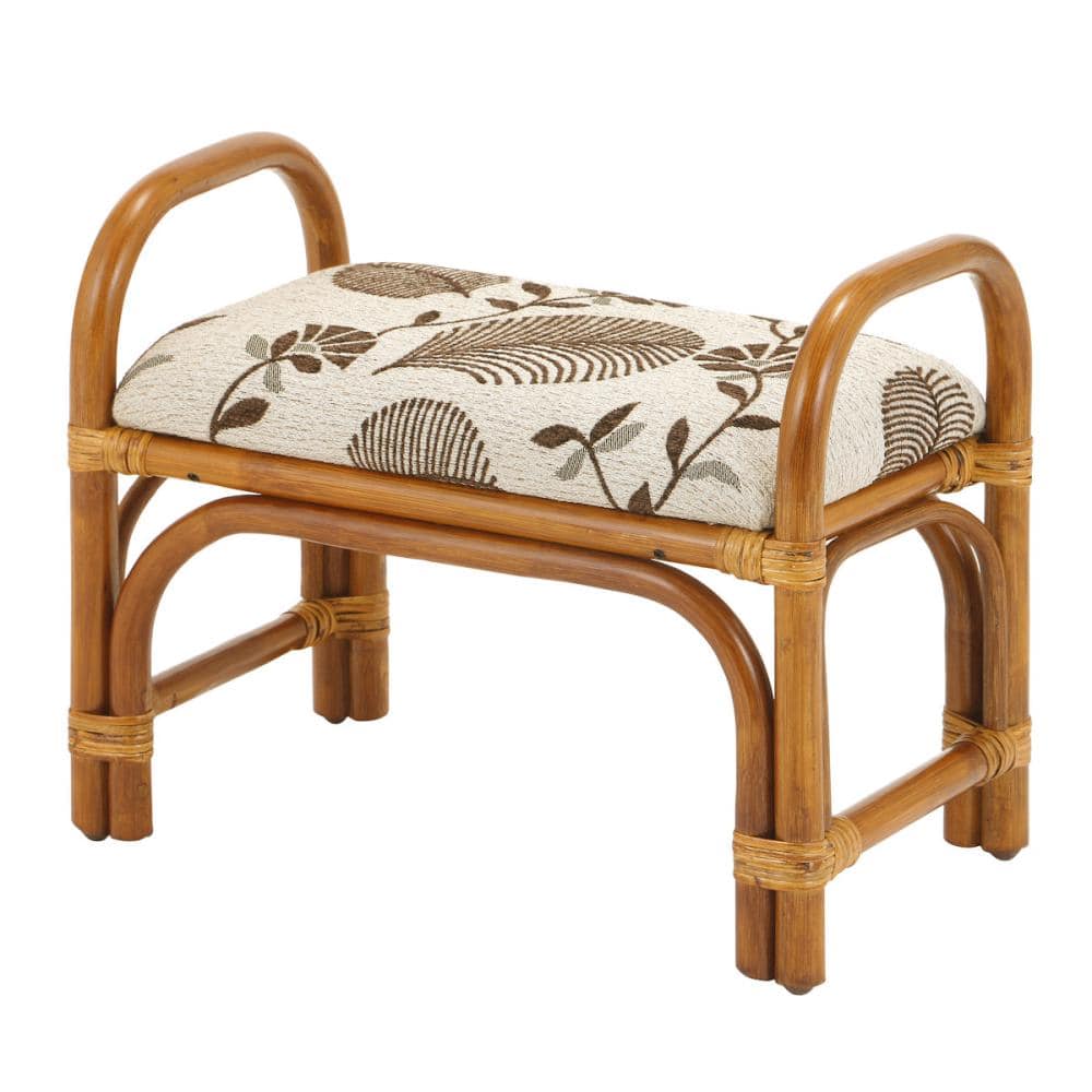 アテーナライフ　ラタン　立ち上がりらくらく取っ手付きスツール