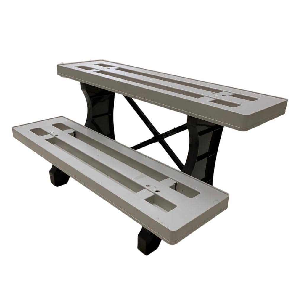 フラワースタンド　２段　６００ｍｍ　ブラウン＆ベージュ