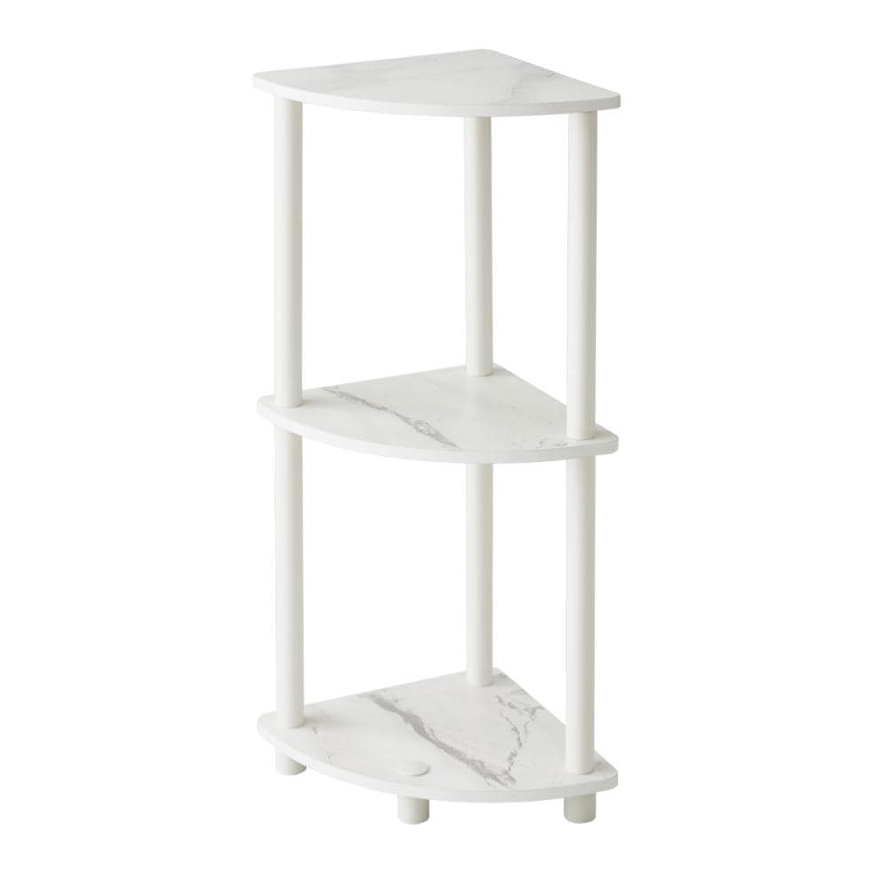 武田コーポレーション　コーナーラック　大理石柄　ホワイト