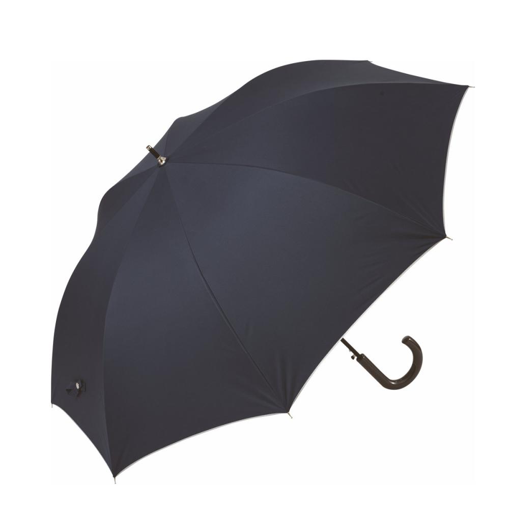 スギハラ　晴雨兼用６５ｃｍジャンプ傘　無地コーティング　ネイビー　ブラックコーティング