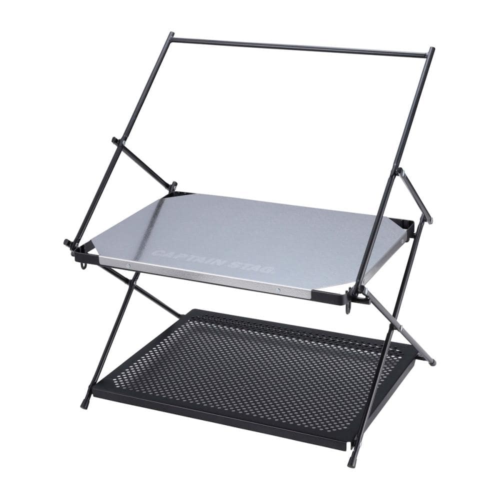 キャプテンスタッグ　ステンレス　ハンギングテーブル　２段　ＵＣ５８６