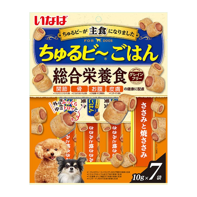 いなば　ちゅるビ～ごはん　ささみと焼ささみ　１０ｇ×７袋入り