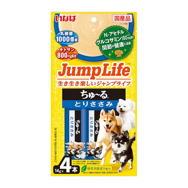 いなば　Ｊｕｍｐ　Ｌｉｆｅ　ちゅ～る　とりささみ　１４ｇ×４本入り