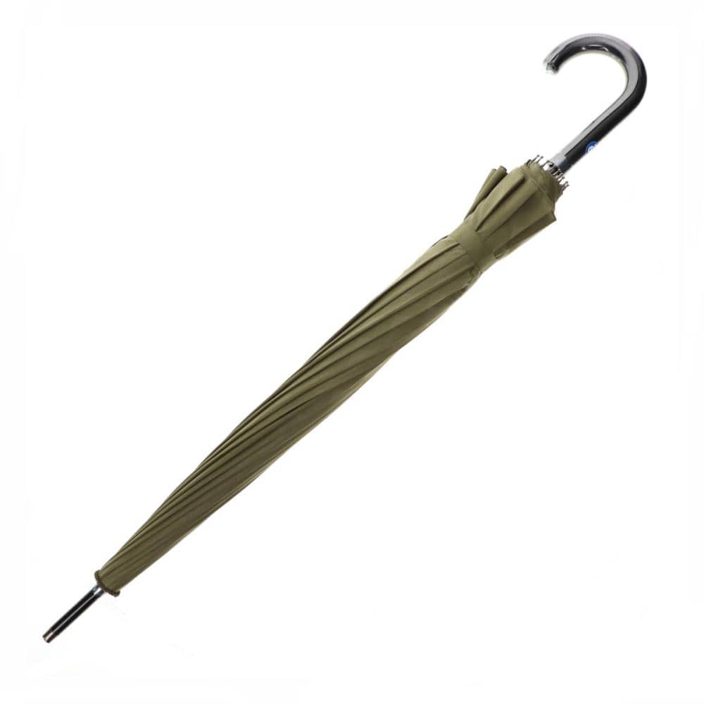 你的品牌名　グラスファイバージャンプ傘　６５ｃｍ　１６本骨　カーキ