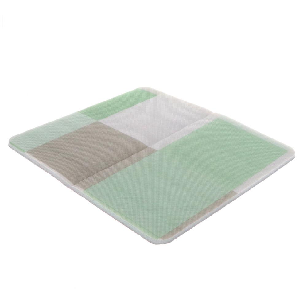 ナチュラルシーズン　折りたたみ座布団　チェックグリーン　２枚入り