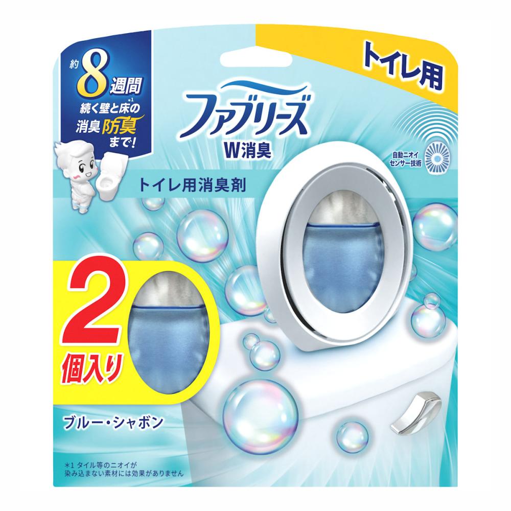 Ｐ＆Ｇ　ファブリーズ　消臭芳香剤　Ｗ消臭　トイレ用　ブルー・シャボン　６．３ｍＬ×２