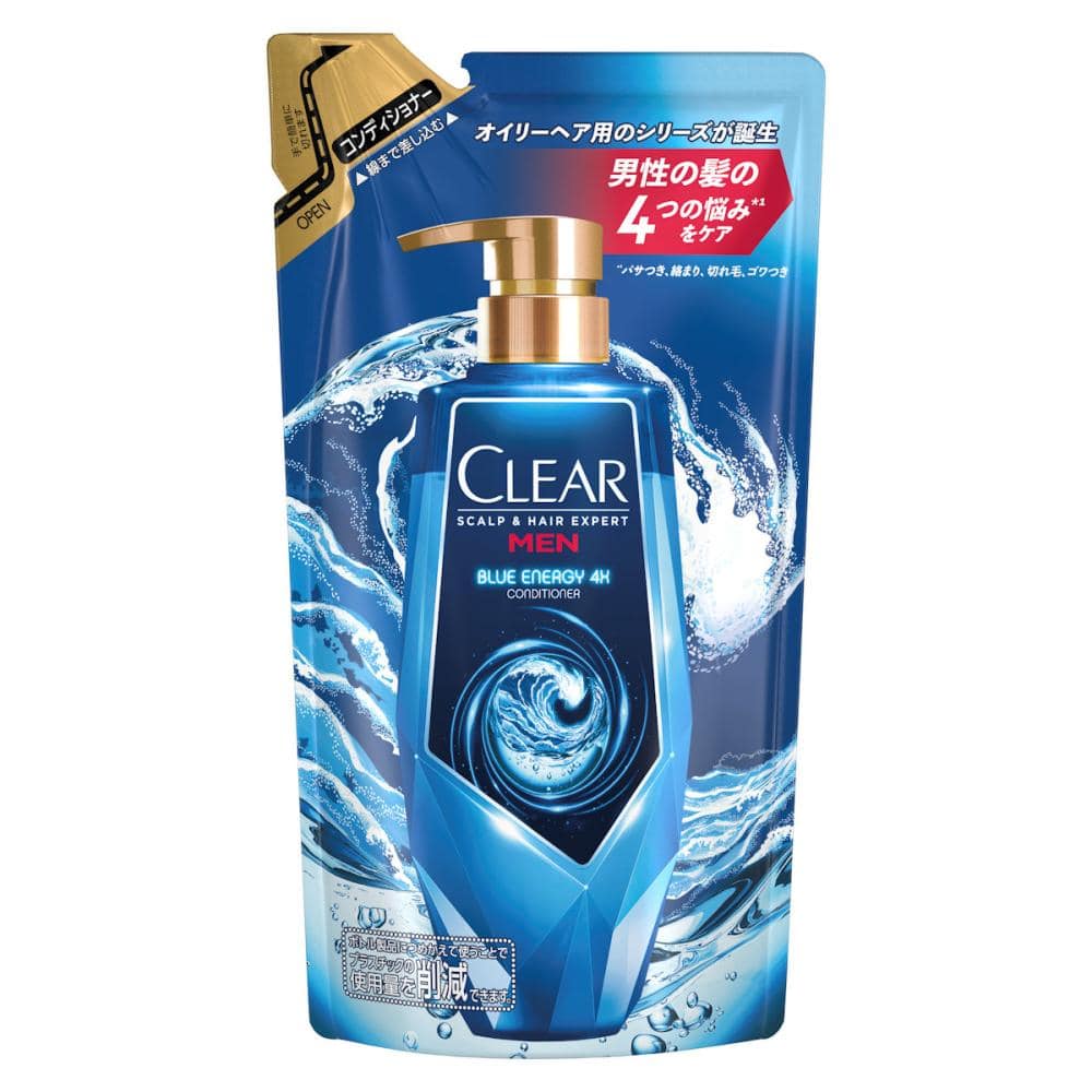 ユニリーバ　クリア　ブルーエナジー４Ｘ　スカルプコンディショナー　詰め替え用　２８０ｇ