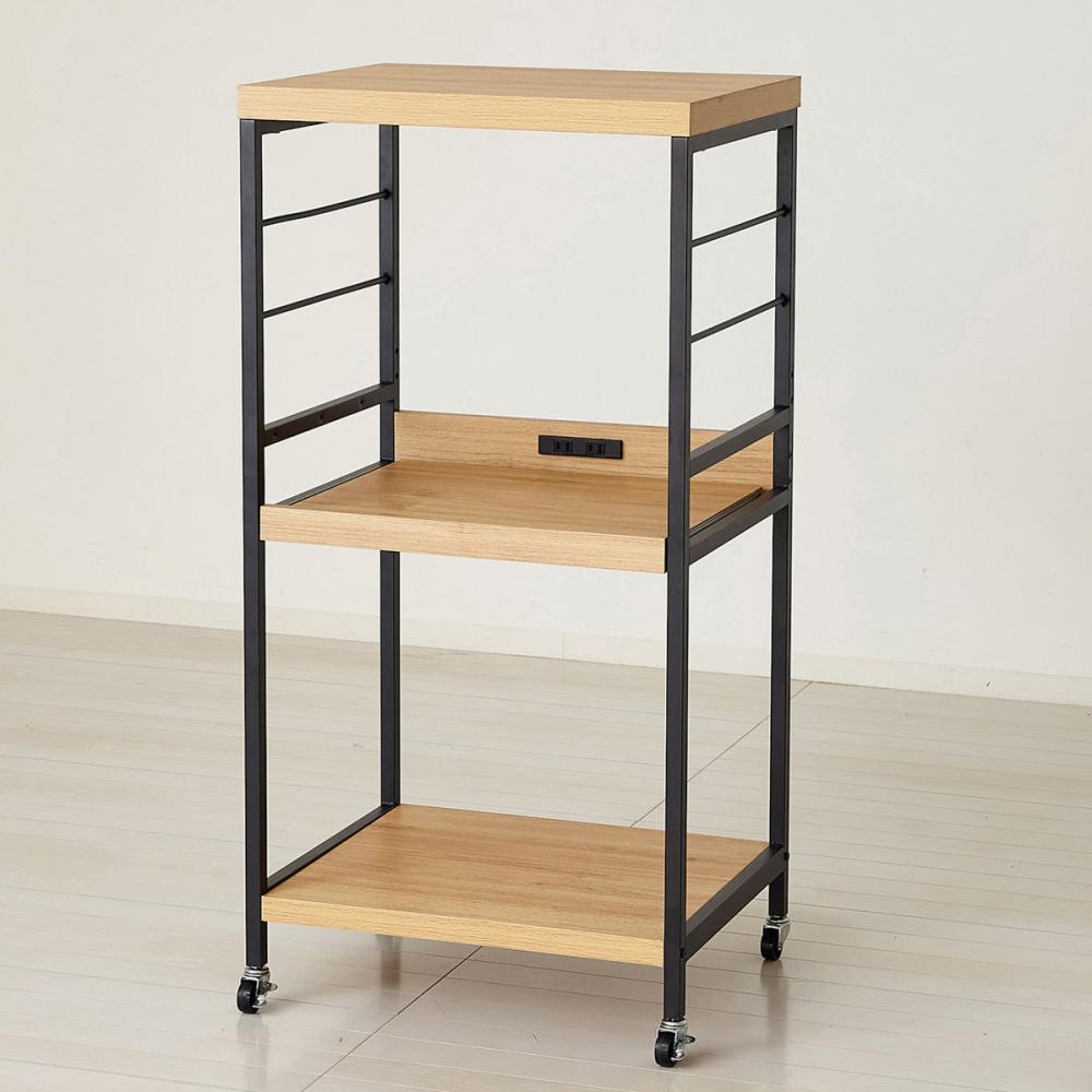 クロシオ　アートレンジワゴン　モダンナチュラル　約幅５５×高さ１１０×奥行４５ｃｍ　６２２２３