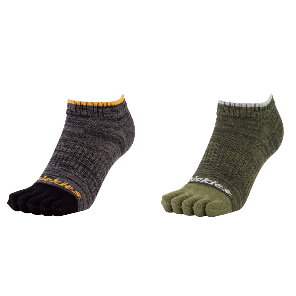 ディッキーズ　制菌ロークルー５本指ソックス　２足組　カラーミックス　Ｆ　Ｄ－３１３２