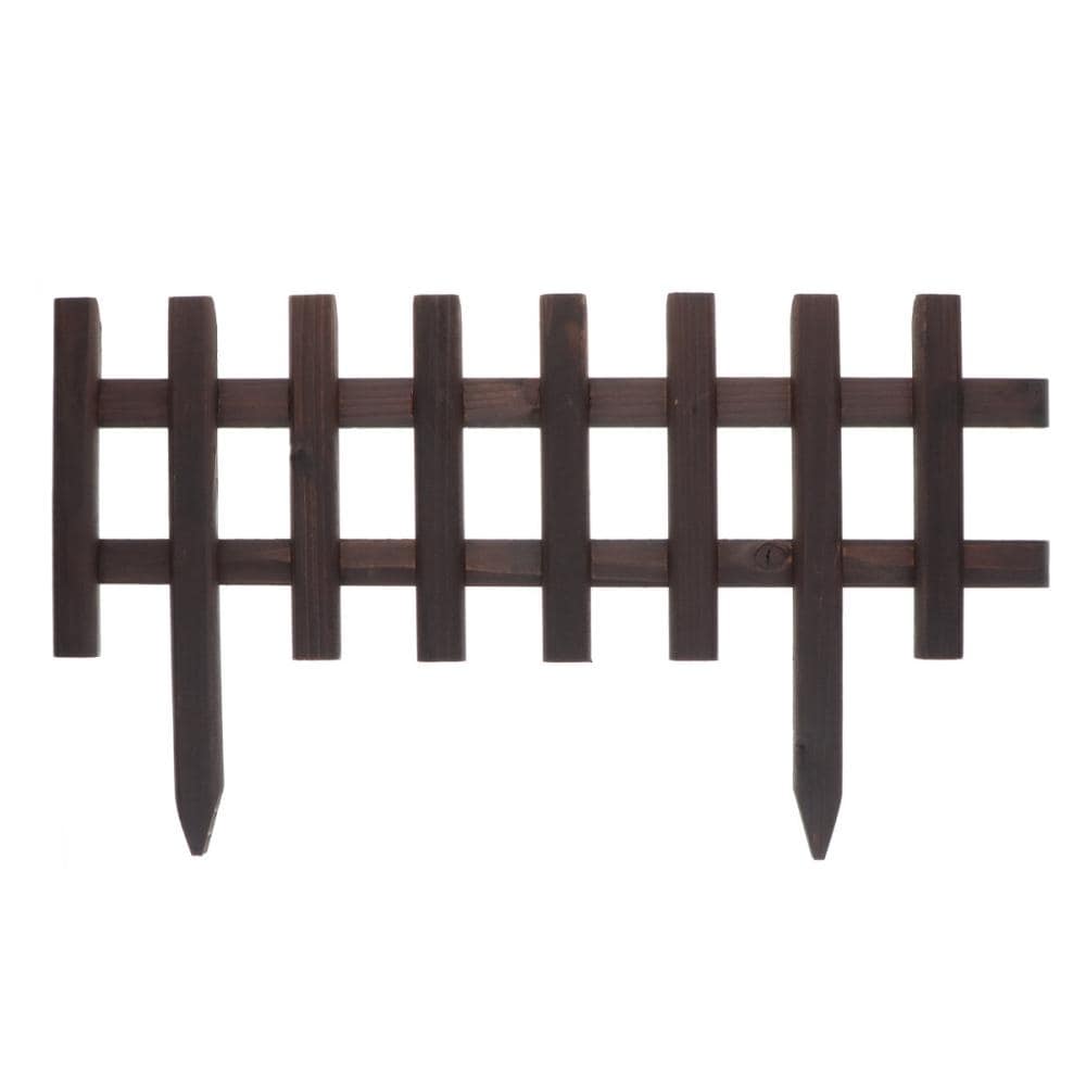 Ｂｒｅｅｚｙ　Ｇｒｅｅｎ　木製ガーデンフェンス　幅６１×高さ３４ｃｍ　ダークブラウン