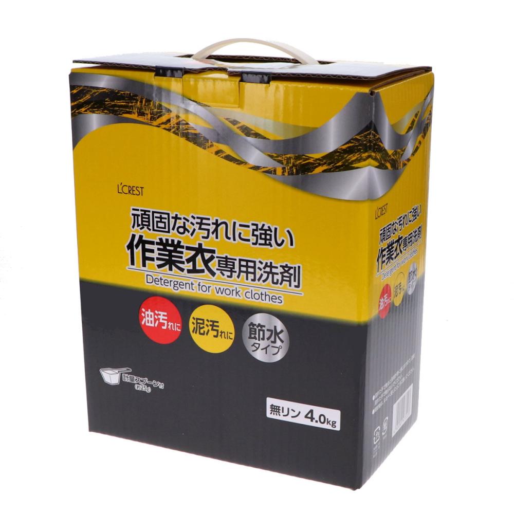 Ｌ’ＣＲＥＳＴ（ルクレスト）　作業衣専用洗濯洗剤　計量スプーン付　４ｋｇ