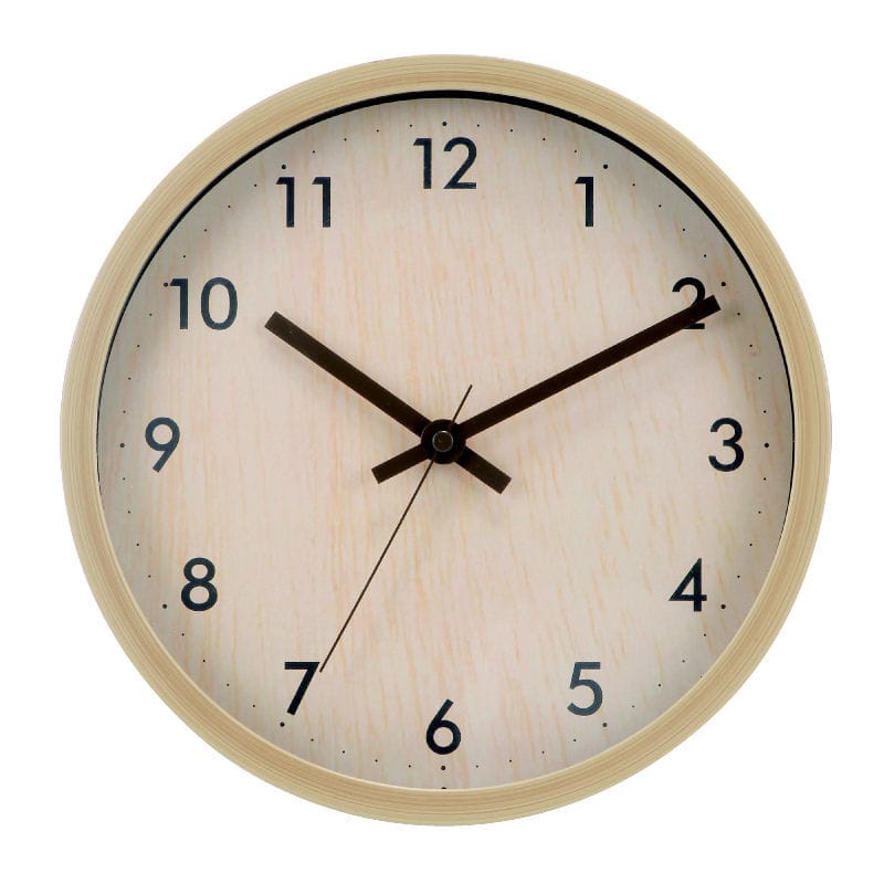 Ｌ’ＣＲＥＳＴ（ルクレスト）　掛け時計　ナチュラル　２５ｃｍ