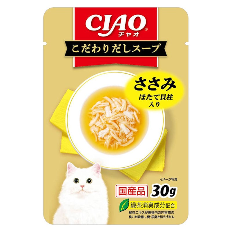 いなば　ＣＩＡＯ（チャオ）　こだわりだしスープ　ささみ　ほたて貝柱入り　３０ｇ