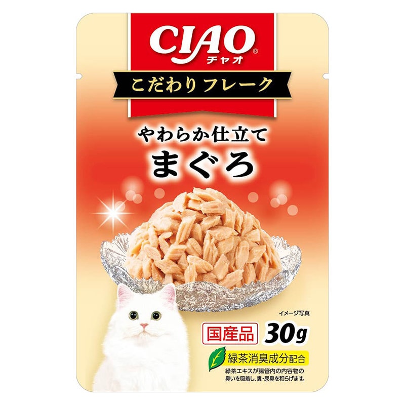 いなば　ＣＩＡＯ（チャオ）　こだわりフレーク　やわらか仕立て　まぐろ　３０ｇ