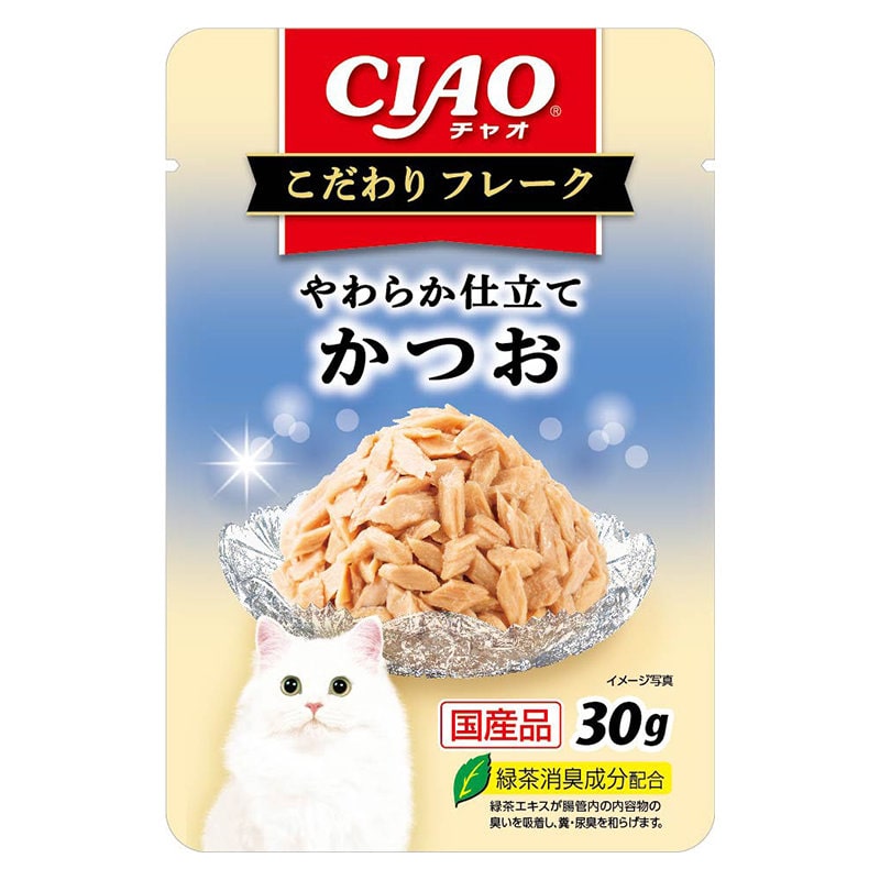 いなば　ＣＩＡＯ（チャオ）　こだわりフレーク　やわらか仕立て　かつお　３０ｇ