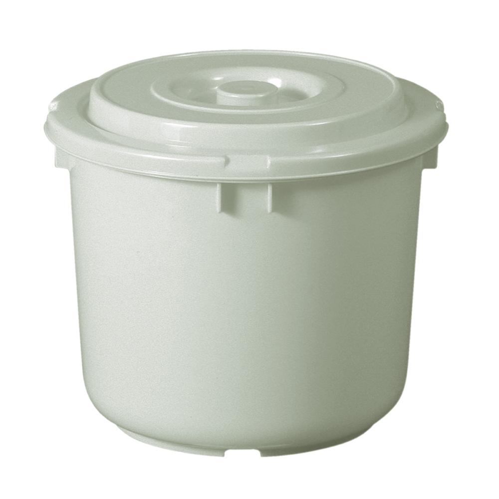 新輝合成　漬物容器　１５型　グレー　フタ・押しフタ付き