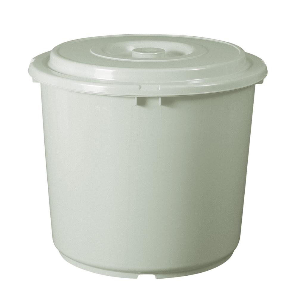 新輝合成　漬物容器　１００型　グレー　フタ・押しフタ付き