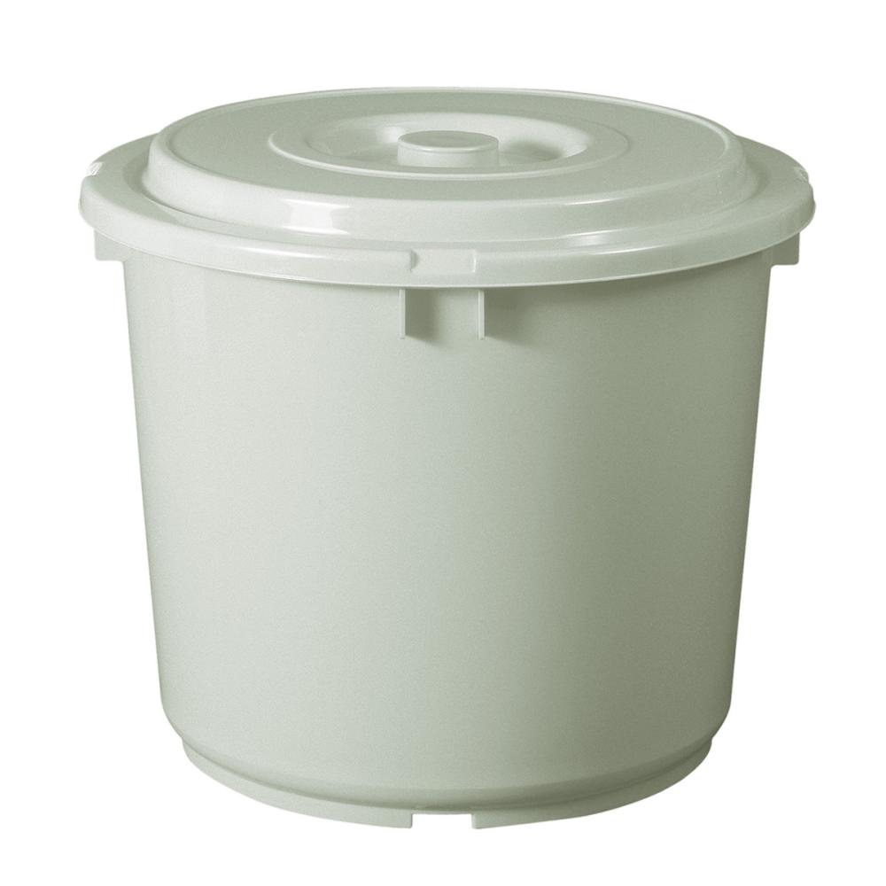 新輝合成　漬物容器　７５型　グレー　フタ・押しフタ付き