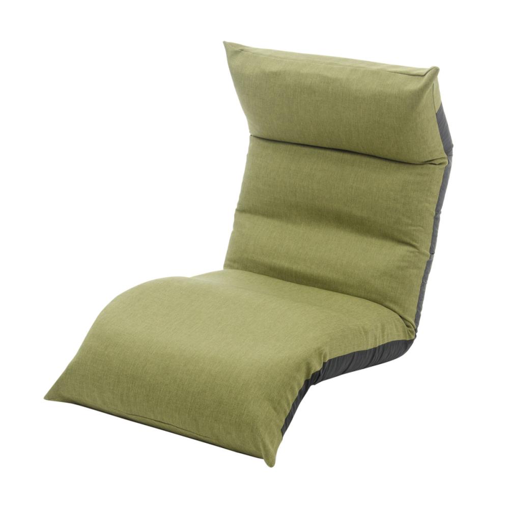 セルタン　ポケットコイル座面のフットレスト座椅子　タスクグリーン