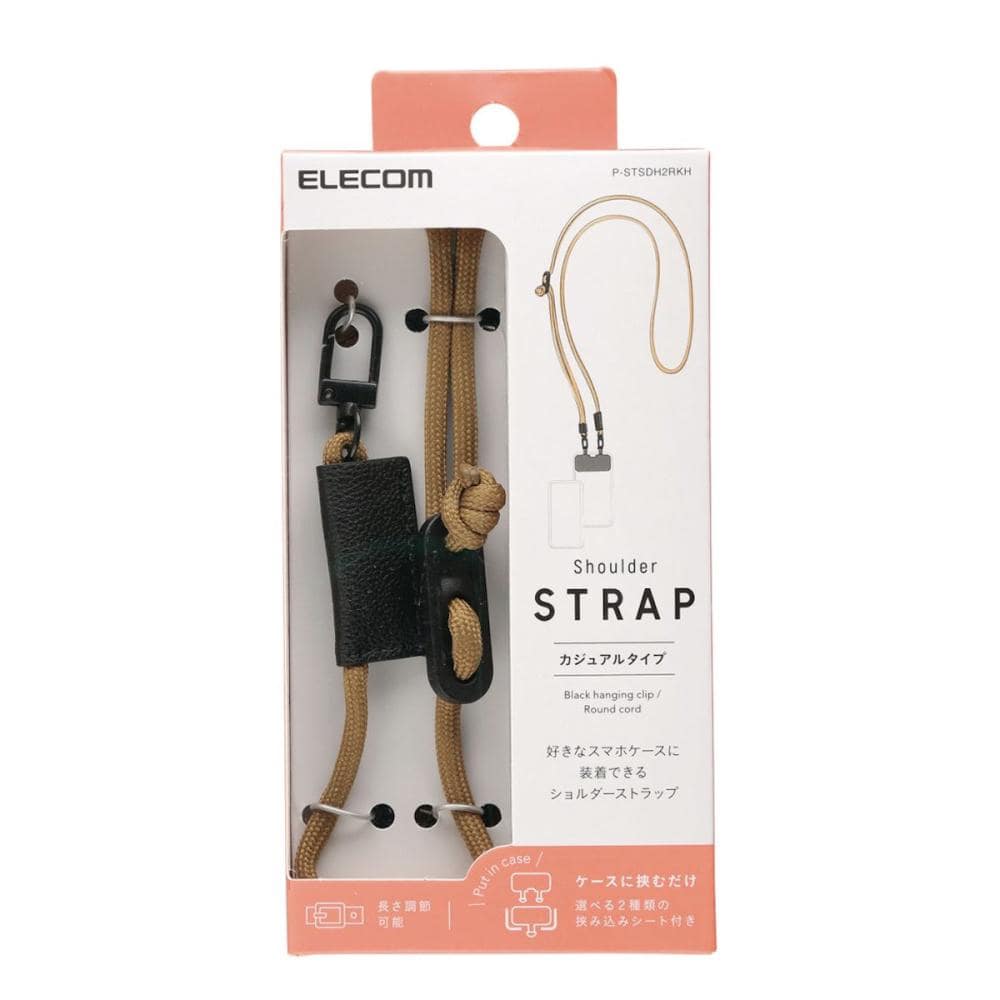 エレコム　ショルダーストラップ　カジュアルタイプ　カーキ　Ｐ－ＳＴＳＤＨ２ＲＫＨ