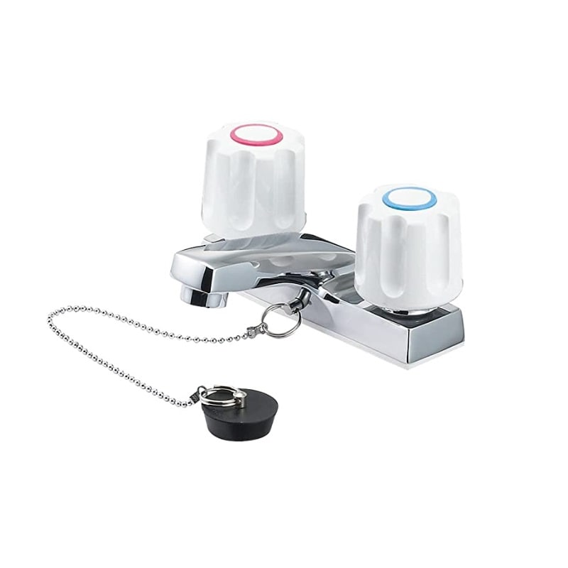 ＳＡＮＥＩ（サンエイ）　ツーバルブ洗面混合栓　一般地寒冷地共用　ゴム栓付　Ｋ５１－Ｗ