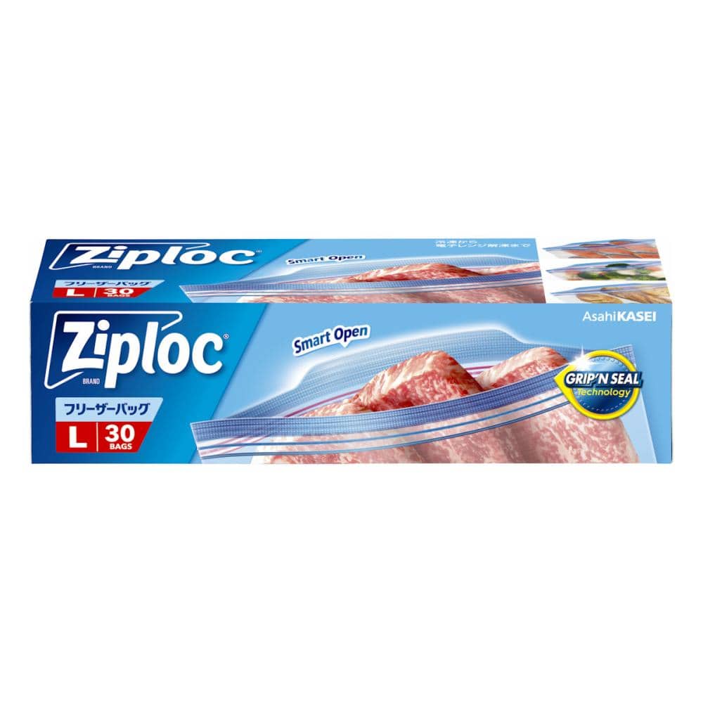 旭化成　ジップロック　フリーザーバッグ　Ｌ　３０枚