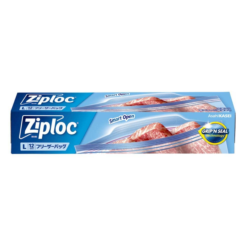 旭化成　ジップロック　フリーザーバッグ　Ｌ　１２枚