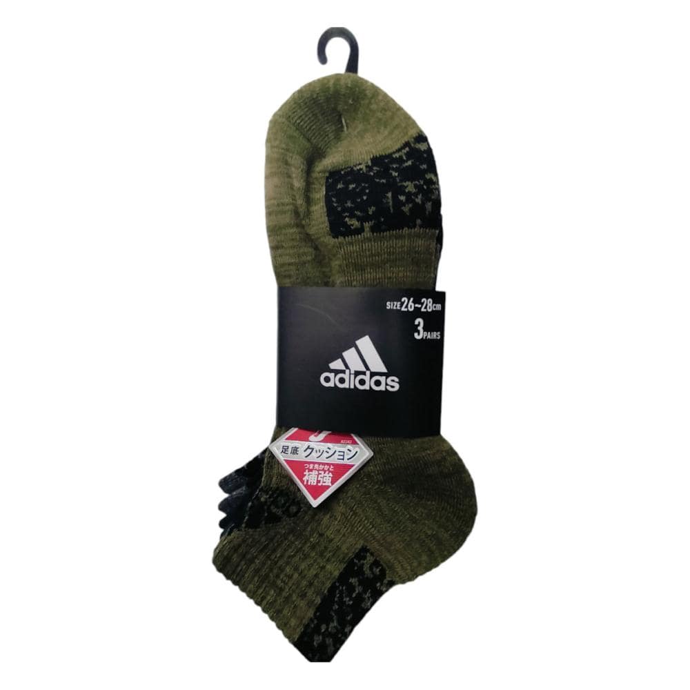 ａｄｉｄａｓ　アンクル丈ソックス　３足組　２６～２８ｃｍ
