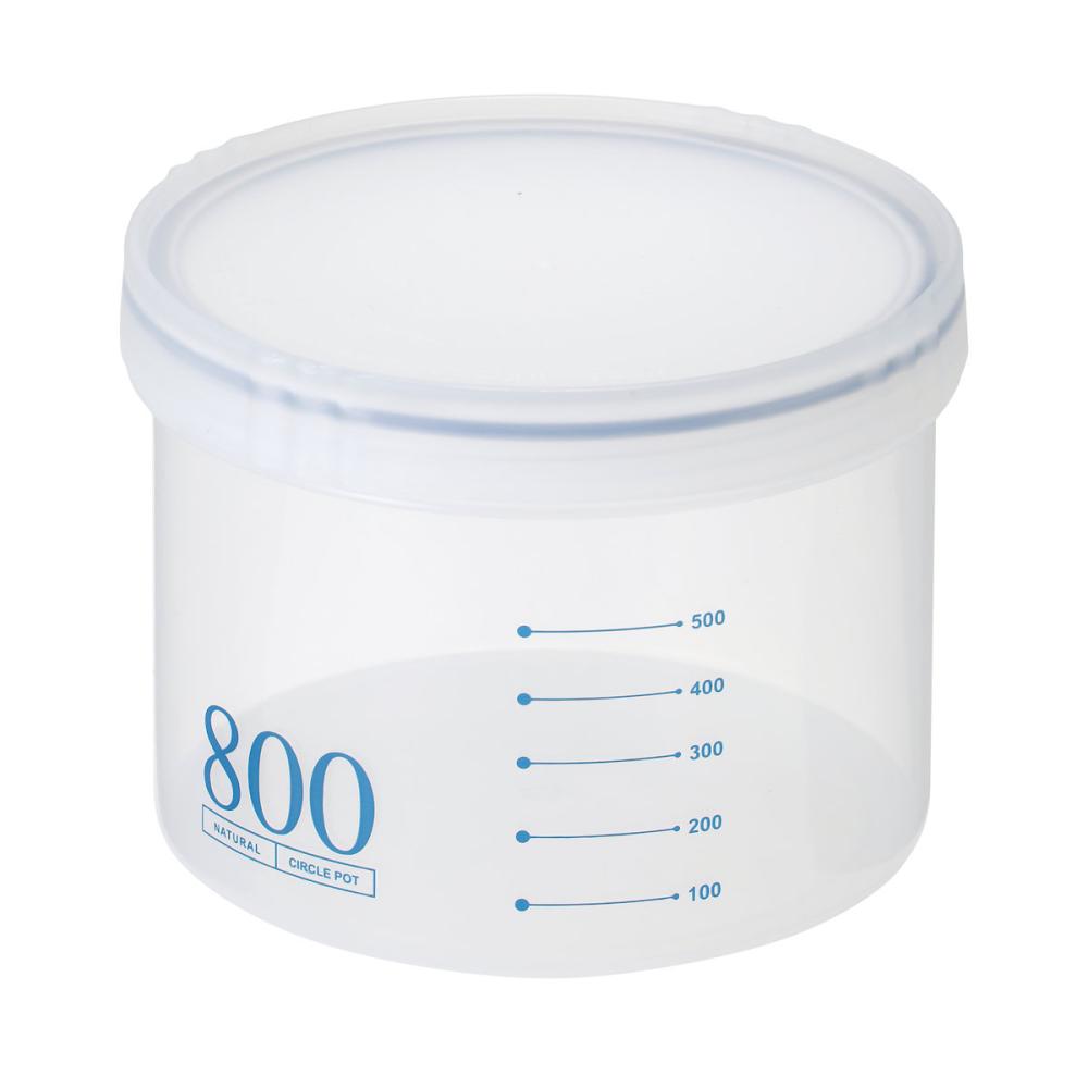 アテーナライフ　サークルポット保存容器　浅型　予備パッキン付き　８００ｍＬ