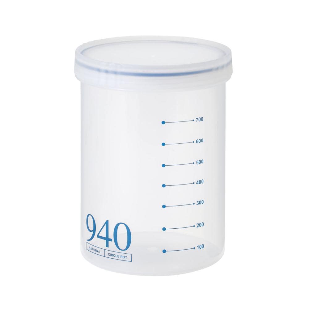 アテーナライフ　サークルポット保存容器　深型　予備パッキン付き　９４０ｍＬ