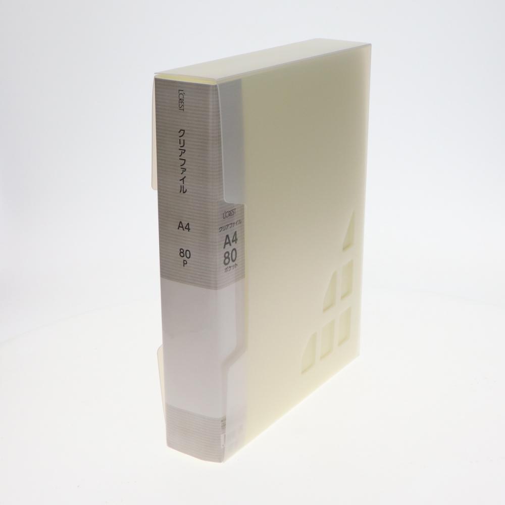 Ｌ’ＣＲＥＳＴ（ルクレスト）　Ａ４クリアファイル　８０ポケット　ホワイト