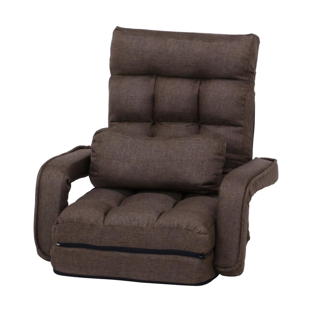 不二貿易　多機能フロアチェア　４ＷＡＹ　ダークブラウン　ＣＤ３５４９８