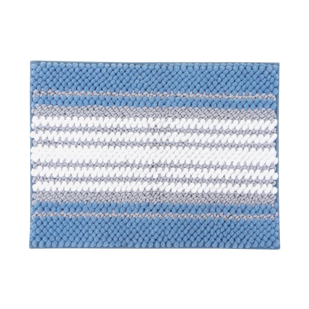 アテーナライフ　ふみもこバスマット　ブルー　４５×６０ｃｍ
