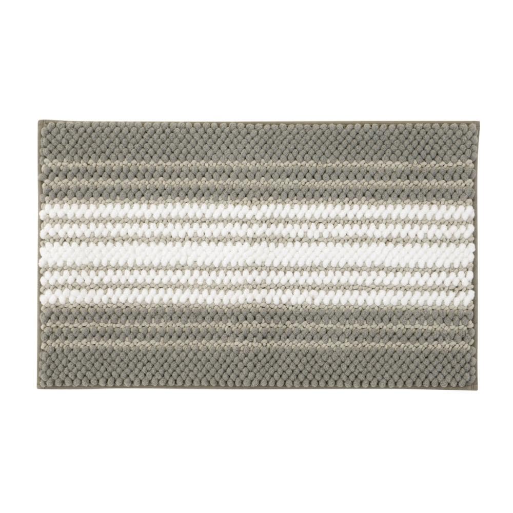 アテーナライフ　ふみもこバスマット　グレー　５０×８０ｃｍ