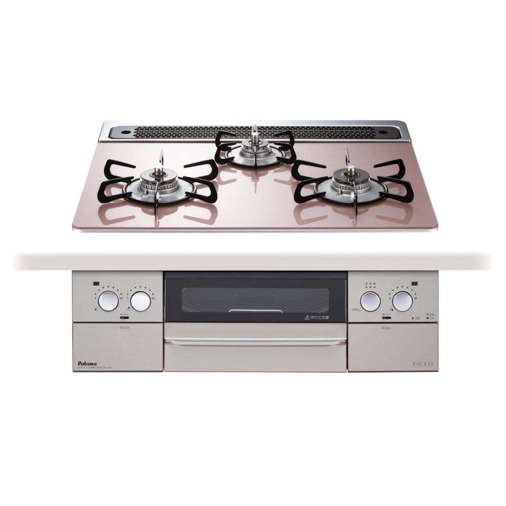 パロマ　ビルトインコンロ　フェイシス　フレームレスガラストップ　ＬＰガス用　ＰＤ８６３ＷＳ６０ＧＰ