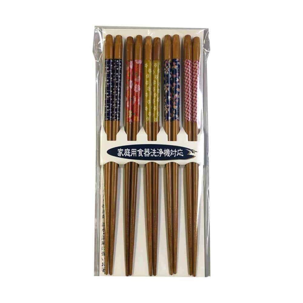 イシダ　客用箸　５膳セット　食器洗浄機対応　京のかおり　６７３３５