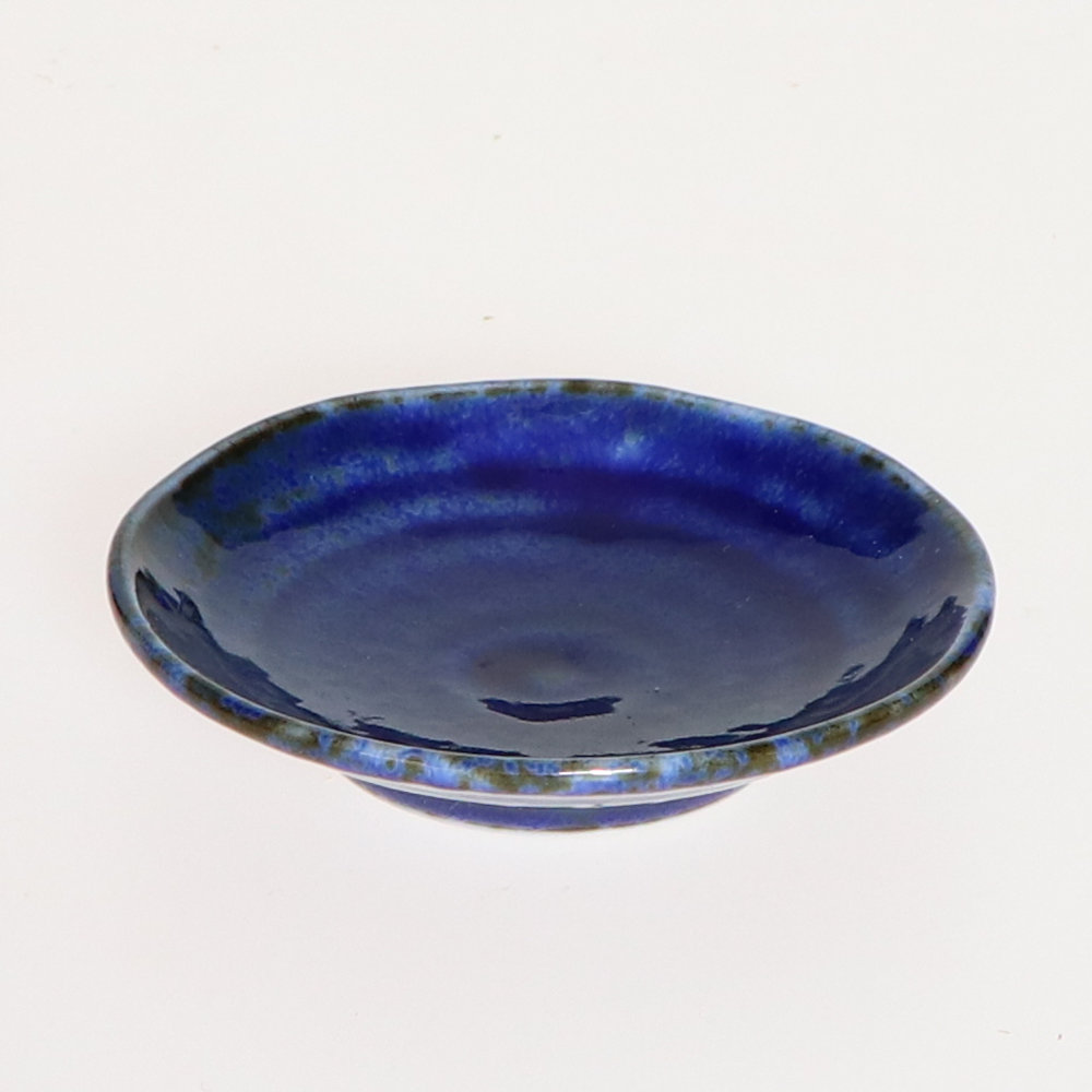 白羊苑　軽量食器　豆皿　９ｃｍ　コバルトブルー
