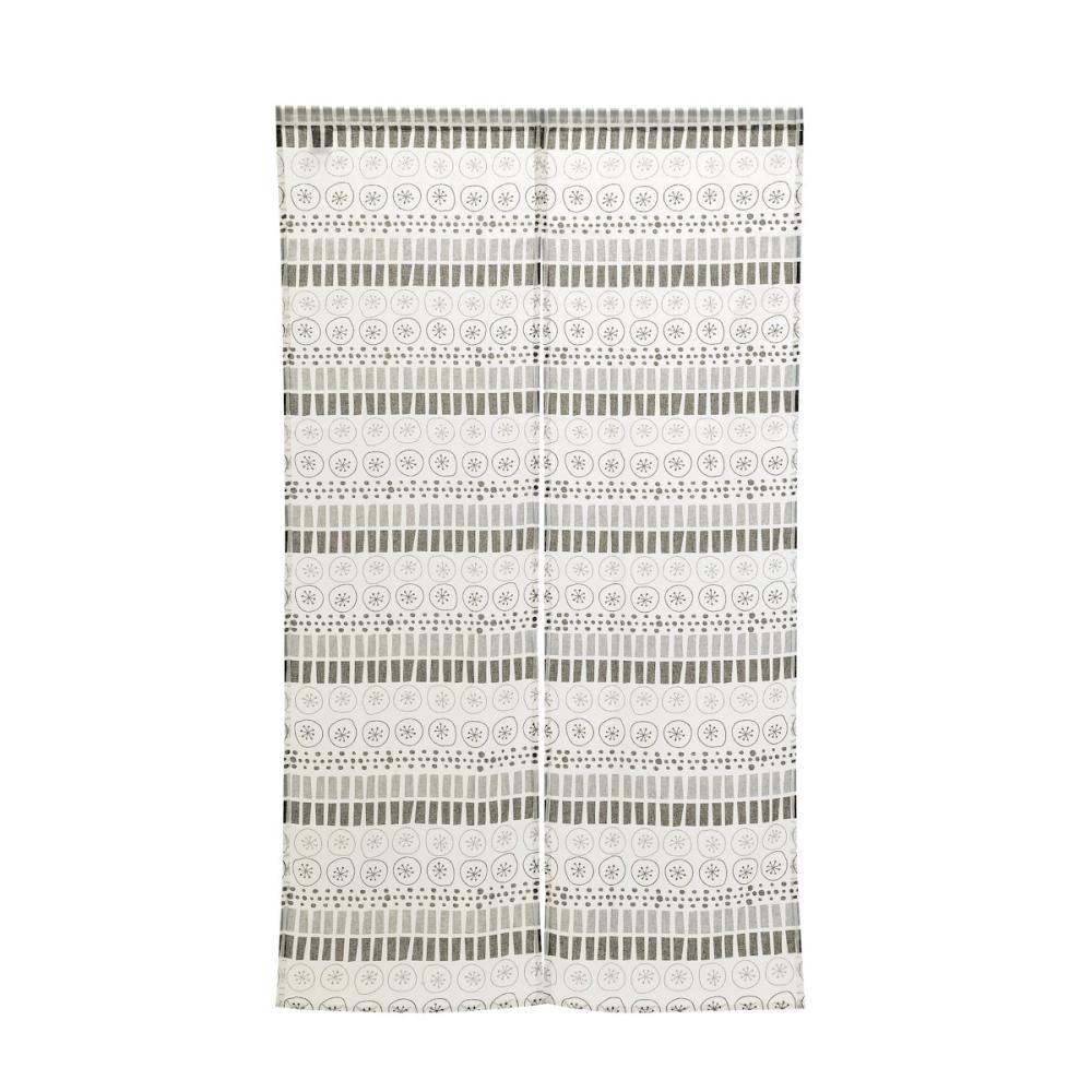 北欧柄のれん　モノトーン　８５×１５０ｃｍ