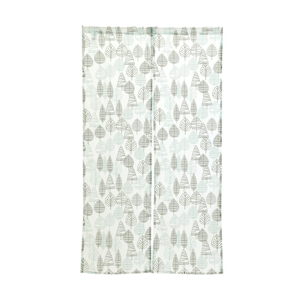 北欧柄のれん　リーフ木立　８５×１５０ｃｍ