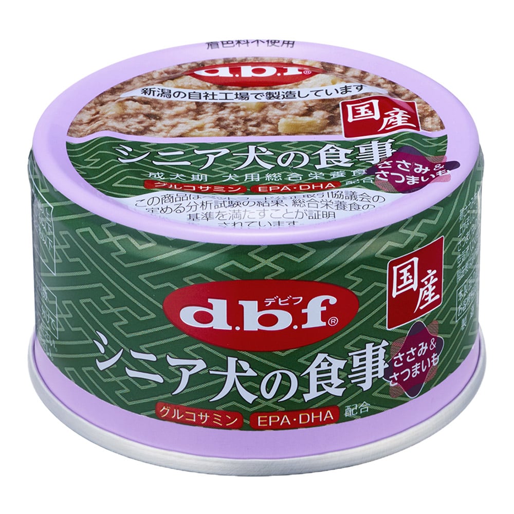 ｄｂｆ　デビフ缶　シニア犬の食事　ささみ＆さつまいも　８５ｇ