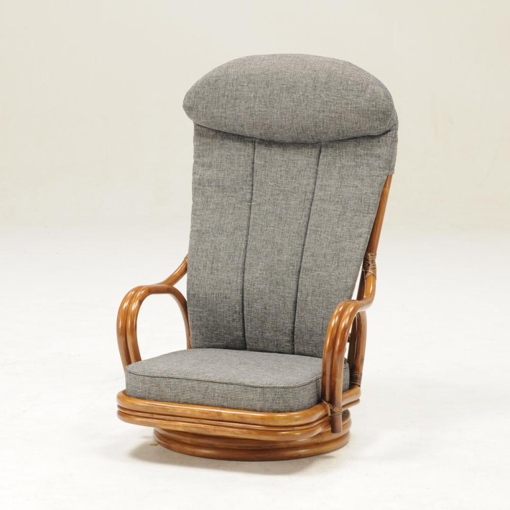 光製作所　ラタン回転チェア　ロータイプ　ライトブラウン　ＲＡＧ－２１８Ｌ