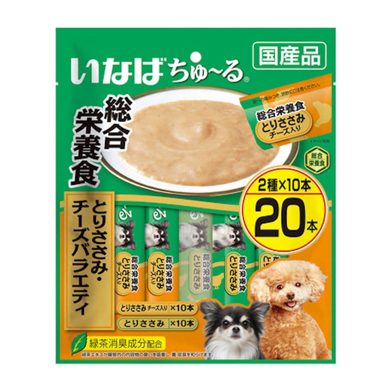 いなば　ちゅ～る　総合栄養食　とりささみ・チーズバラエティ　１４ｇ×２０本入り