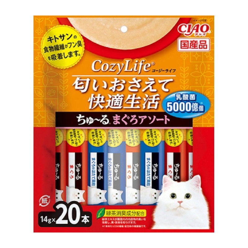 チャオＣｏｚｙライフちゅーる　まぐろアソート　１４ｇ×２０本