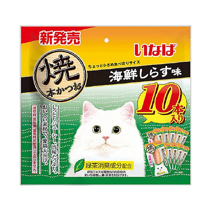いなば　焼本かつお　海鮮しらす味　１０本入り
