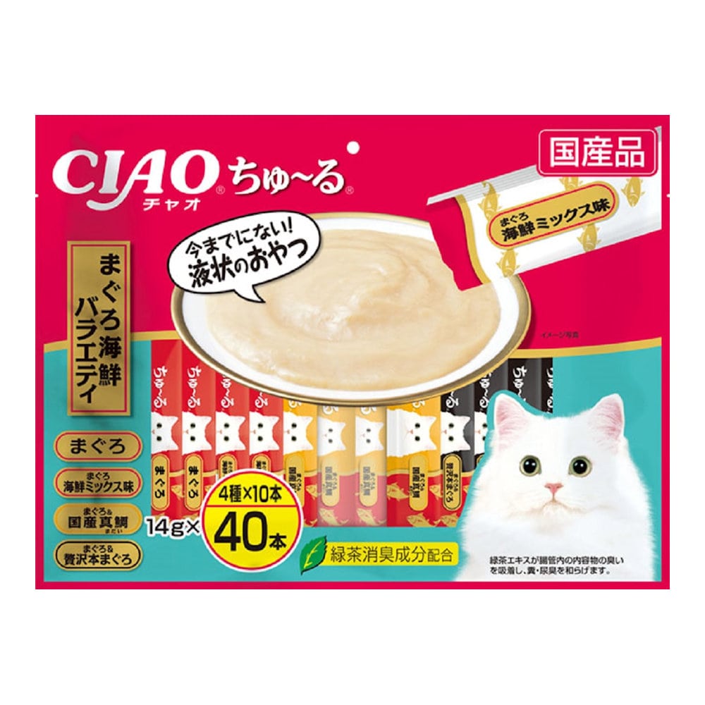 いなば　ＣＩＡＯ（チャオ）　ちゅ～る　まぐろ海鮮バラエティ　１４ｇ×４０本入り