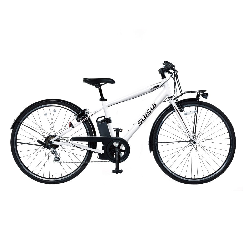 武田産業　電動アシスト自転車　７００Ｃ　クロスバイク　ホワイト　バイクパッキングセット