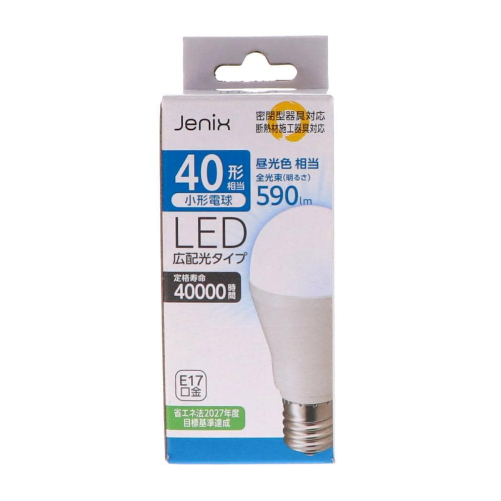 Ｊｅｎｉｘ（ジェニックス）　ミニクリＬＥＤ電球　４０形相当　Ｅ１７　昼光色　１個入り