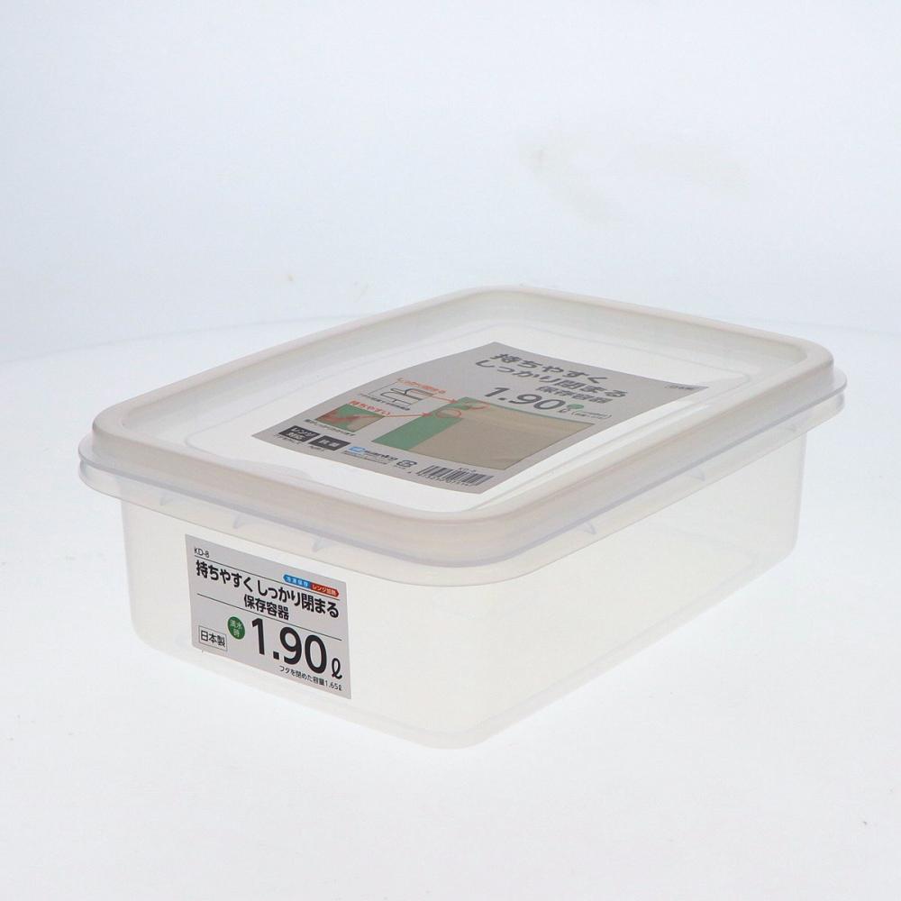 持ちやすくしっかり閉まる保存容器　１．９０Ｌ